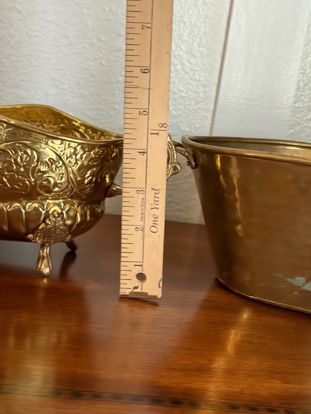 Vintage Brass Planters 2 Pieces - Picture 10 of 15